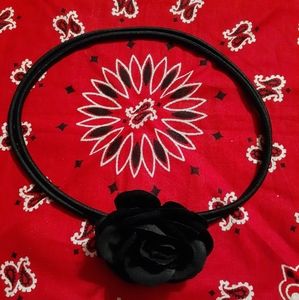 New Black Rose Headband